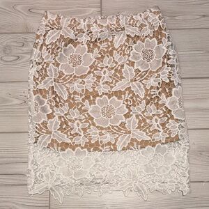 Elegant Lace Crochet Overlay Skirt